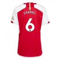 Fotbalové Dres Arsenal Gabriel Magalhaes #6 Dámské Domácí 2023-24 Krátký Rukáv